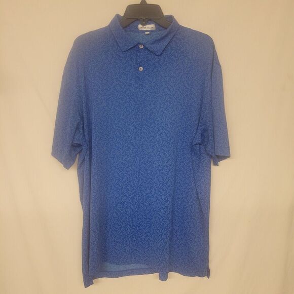 Peter Millar Size XL Summer Comfort Fish Performance Jersey Golf Polo - Picture 1 of 5